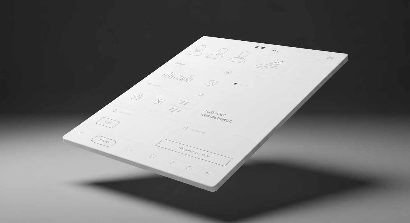 Digital UI wireframe