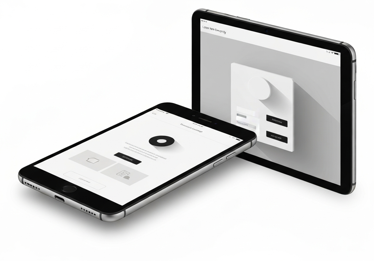 Mobile website mockup