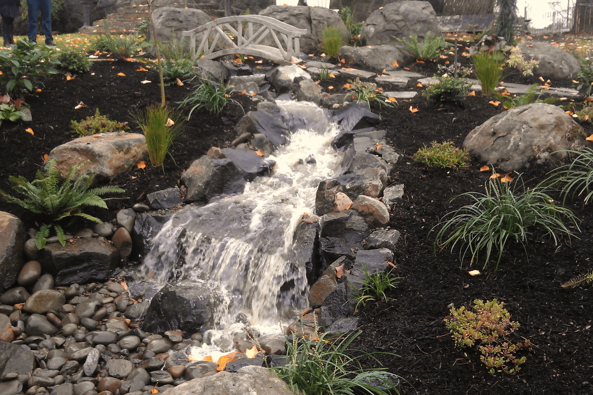 Water feature installation in Salem, Oregon
