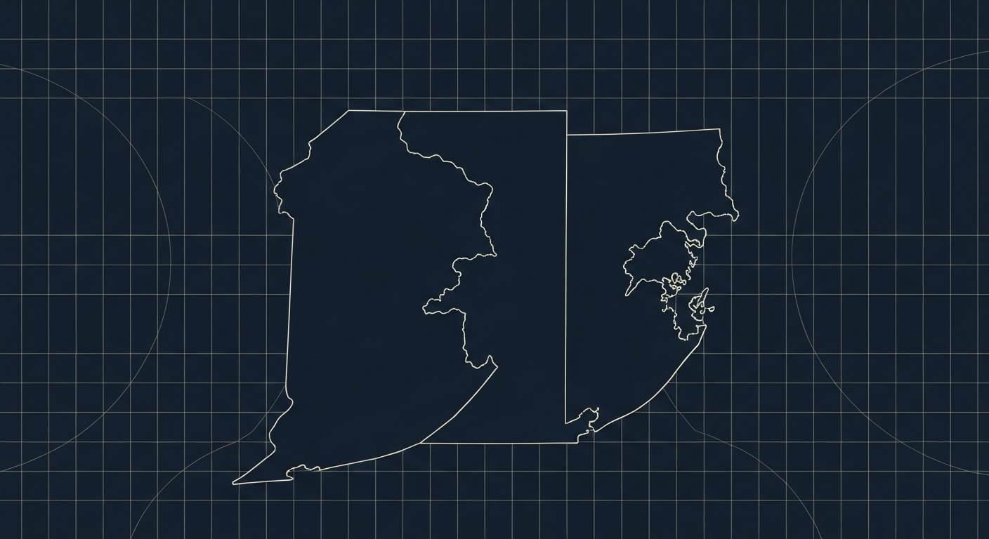 Map of NJ, PA, and DE