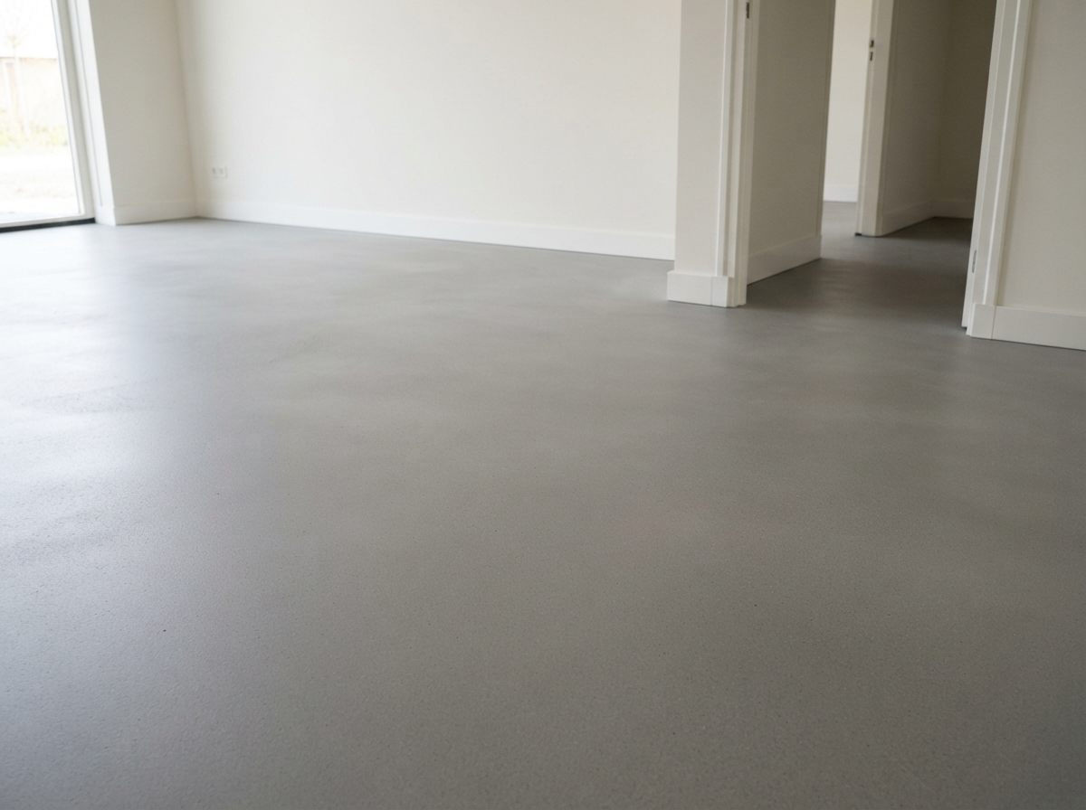 Volledig vlakke en afgewerkte vloer — eindresultaat egaliseren in Arnhem — Gerrits Schilderwerk en Onderhoud