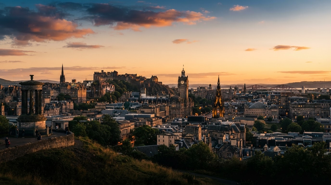 Edinburgh skyline, where Home Church Edinburgh is launching in 2027