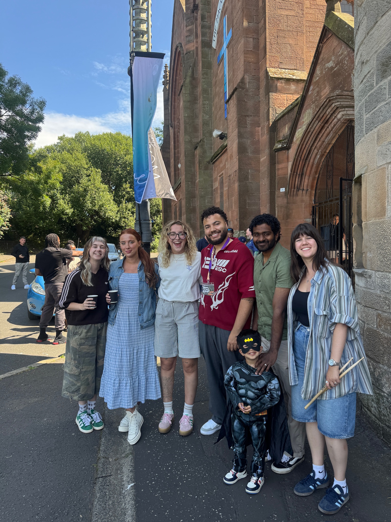 People arriving at Home Church Scotland on a Sunday morning