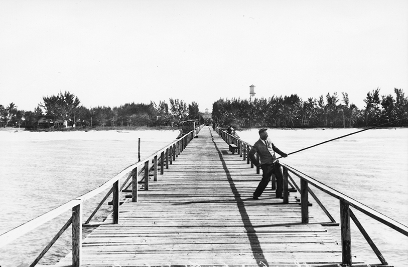 Historic photograph of an early Naples Pier