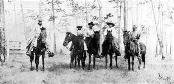Historic Southwest Florida cattle ranchers gathered on horseback.
