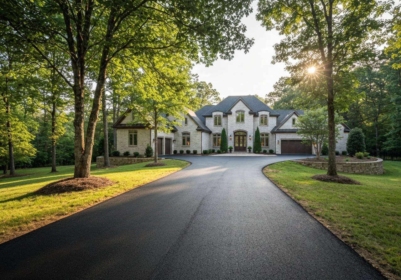 Beautiful Middle Tennessee home with freshly paved asphalt driveway
