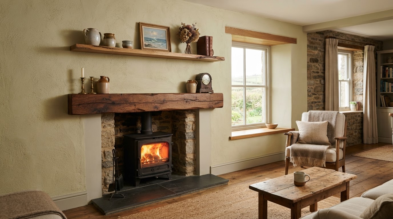 Oak Floating Shelves: Bespoke Timber Shelving for Cornish Homes