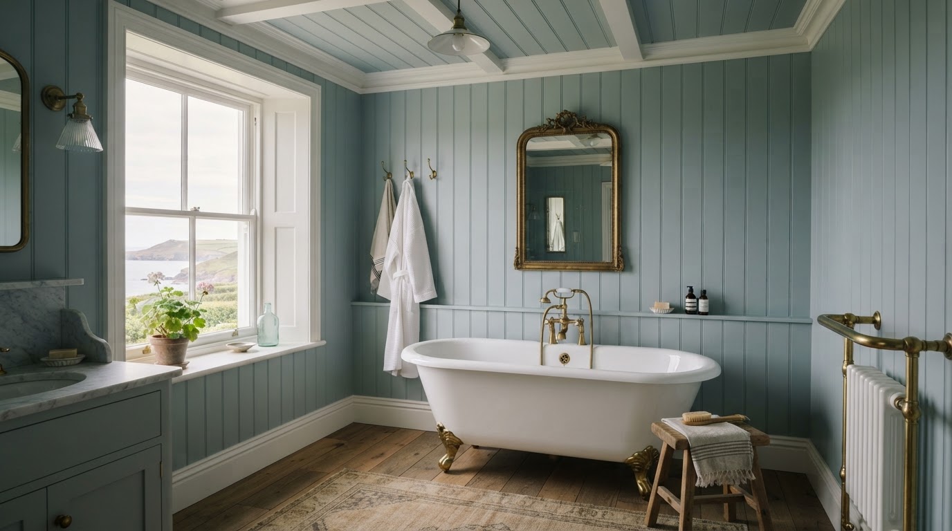 Tongue & Groove Bathroom Panelling for Cornish Homes