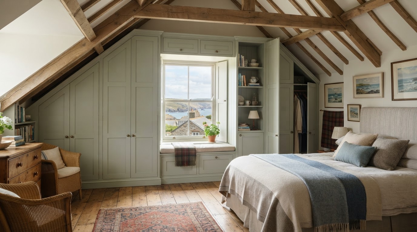 Fitted Eaves Storage for Cornish Attic Bedrooms