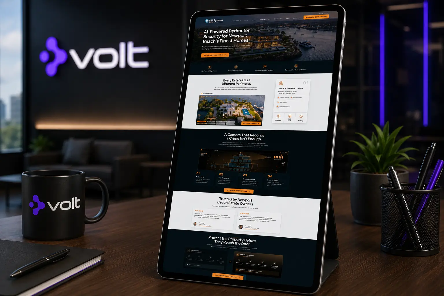 Electronic Eye Security Website Redesign Preview