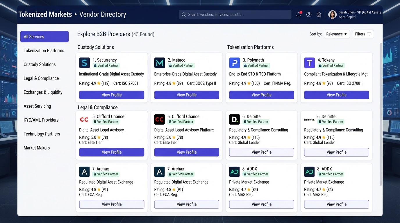 The STO Foundation/Tokenized Asset Foundation Launches v2 RWA Vendor & Supplier Directory for Tokenized Capital Markets