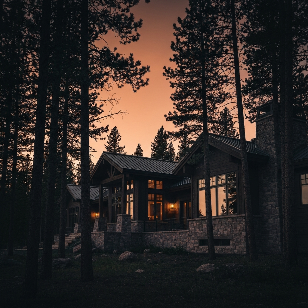 Premium Montana Estate at Dusk