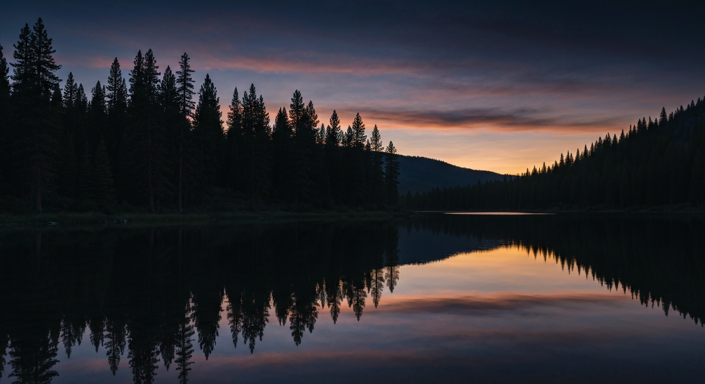 Montana Lake at Dusk