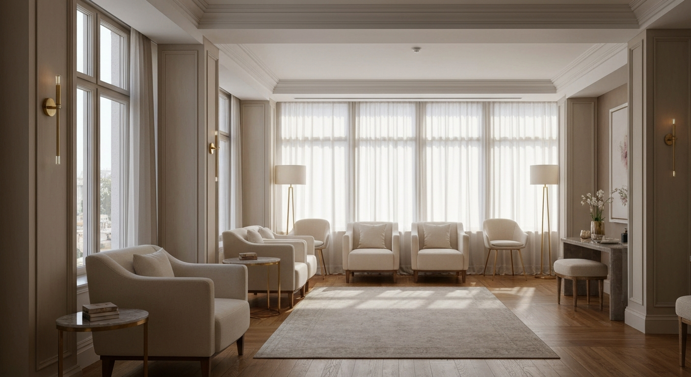 Elegant wellness clinic setting with a focus on hormone therapy