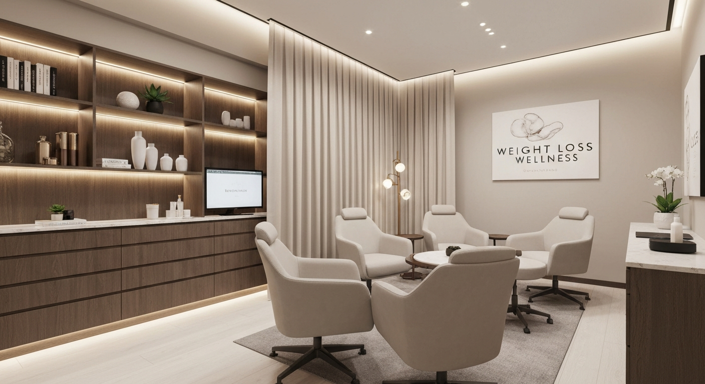 Sophisticated weight loss and wellness consultation room