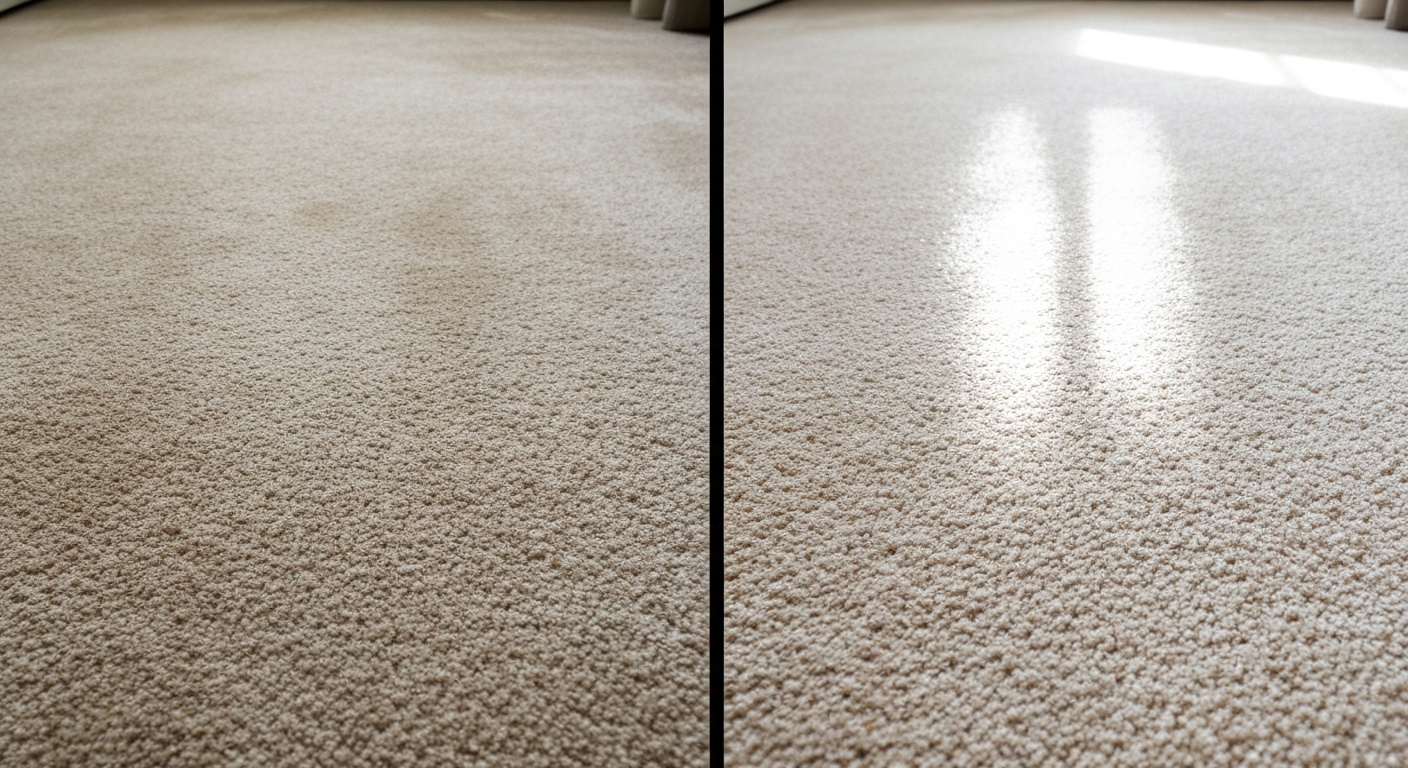 Carpet cleaning before and after