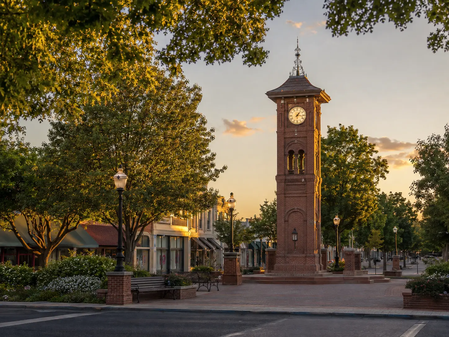 Dixon community and downtown area
