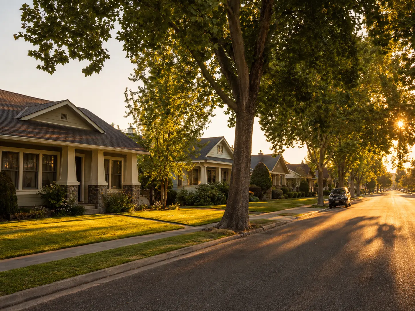 Winters residential neighborhood