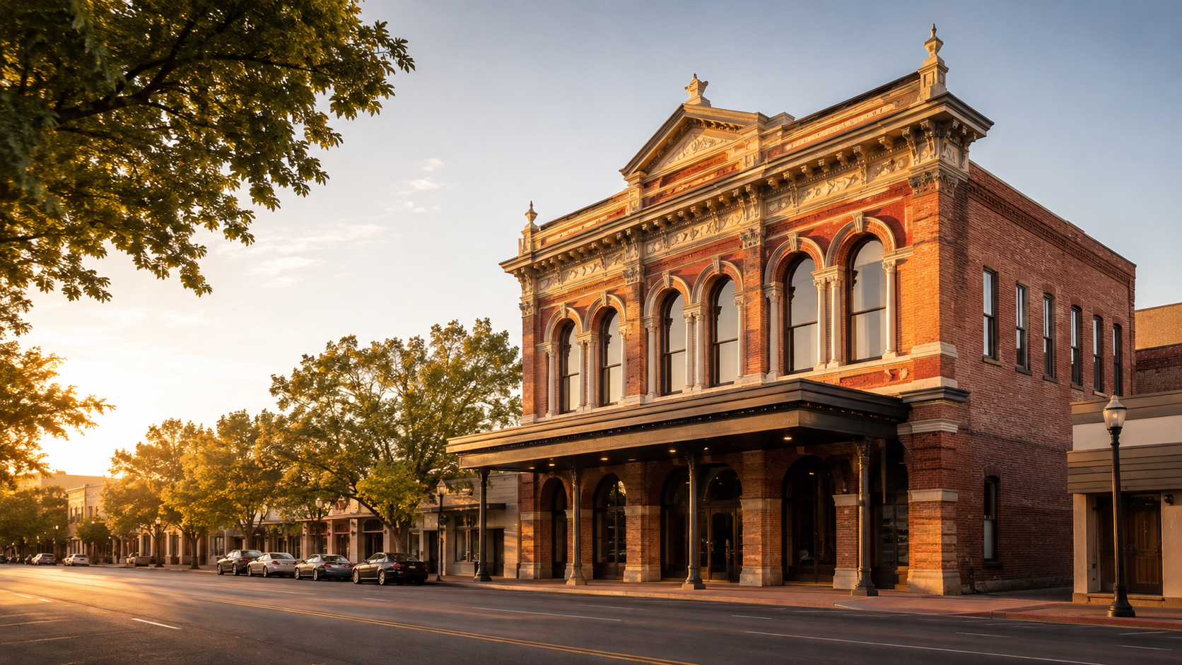 Historic Woodland Opera House in downtown Woodland, California