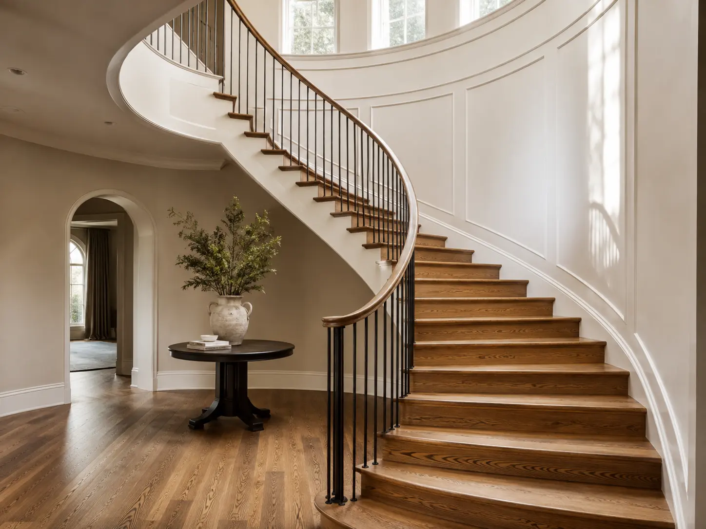 Curved Staircase Flooring