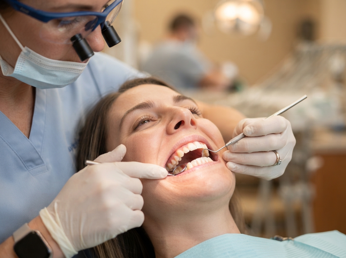 Gentle periodontal gum disease treatment and healthy gums examination