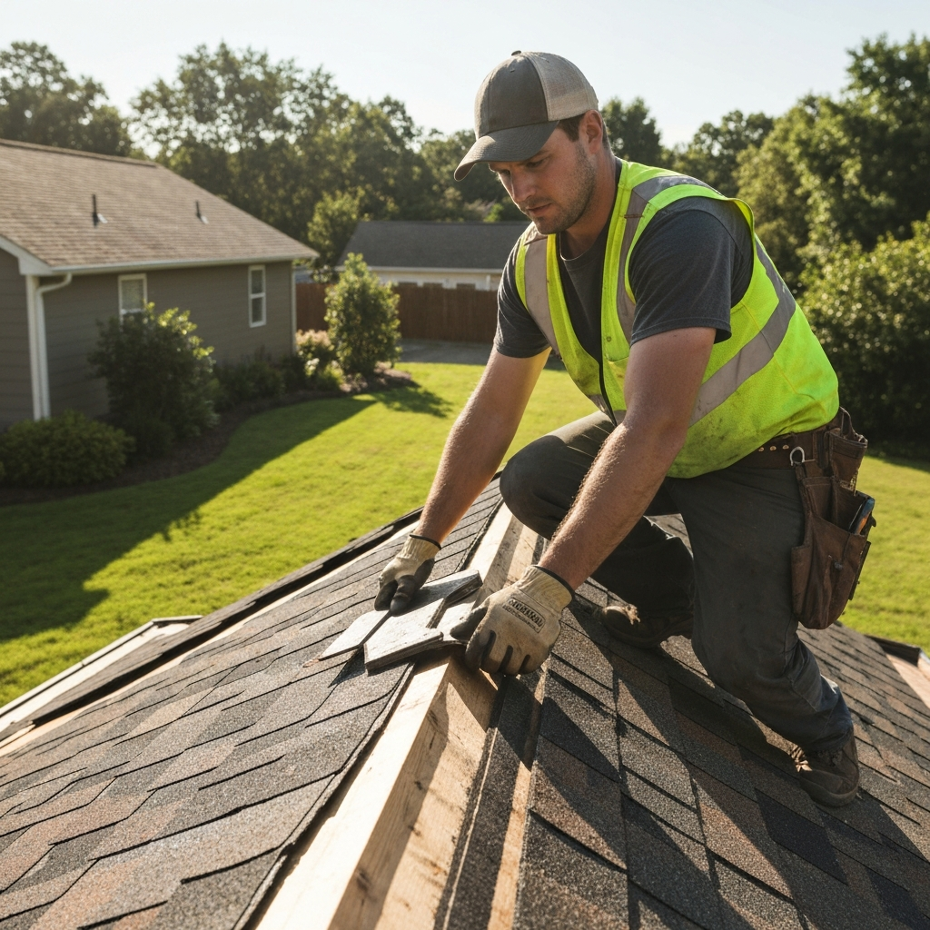 Professional contractor working on Jacksonville home