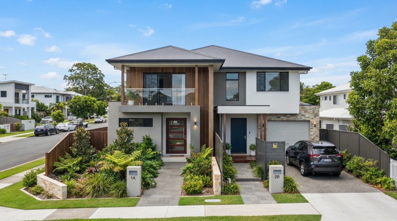 Modern Australian dual-key property exterior illustrating dual key property advantages and disadvantages