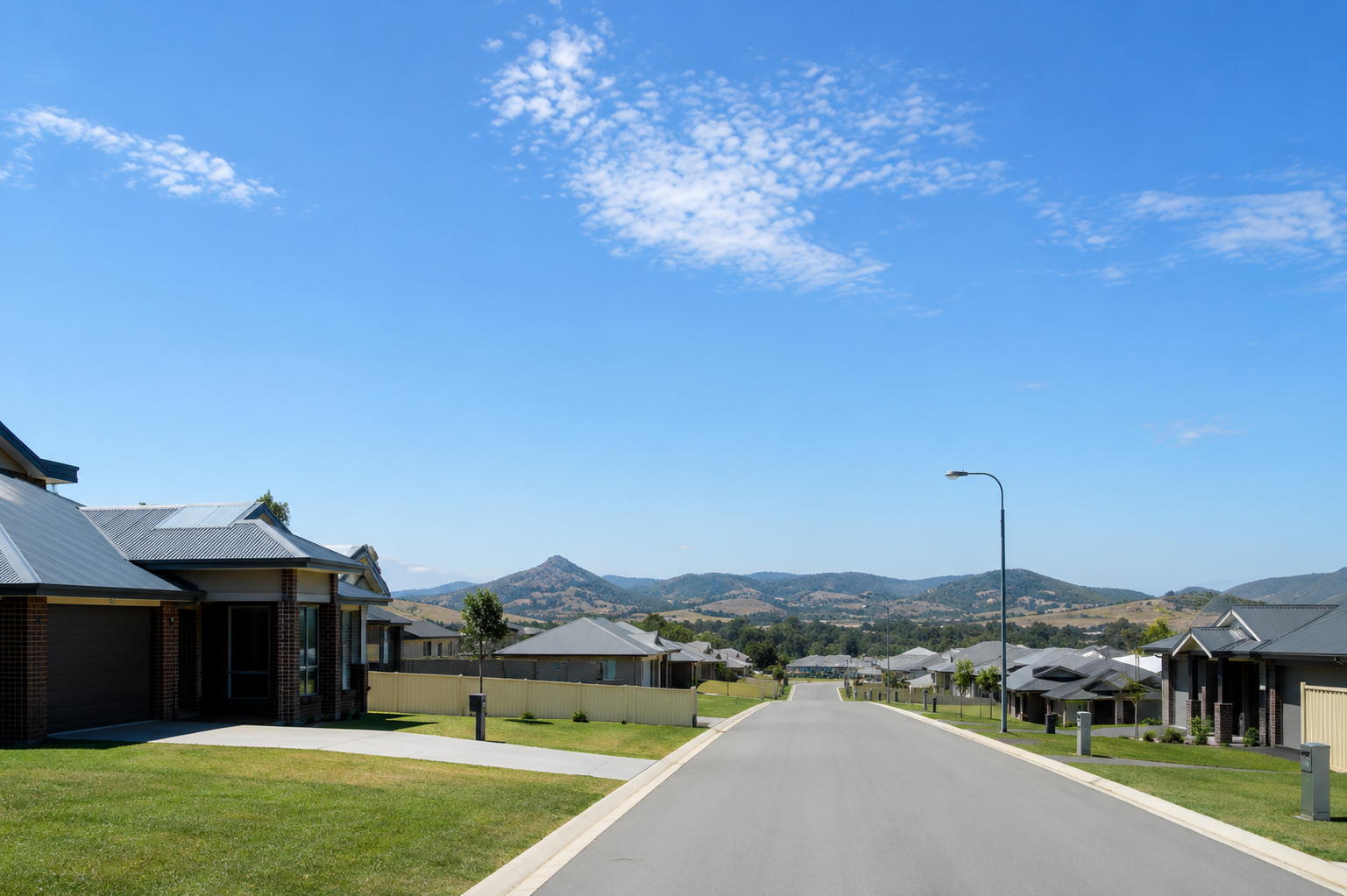 Denman NSW estate residential subdivision land streetscape