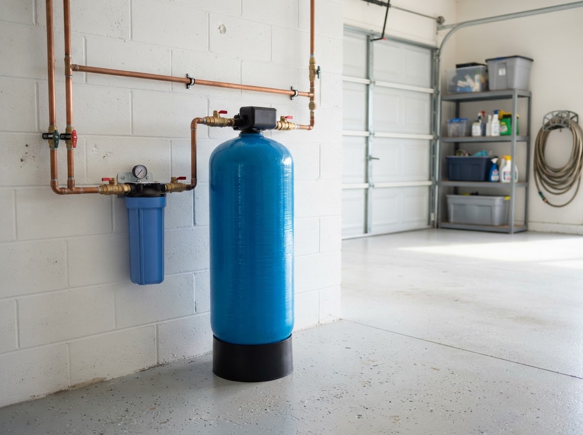 Salt-free water conditioning system installed in a Central Florida home