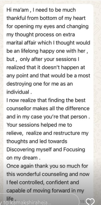 Extra Marital Affair Mindset Reset & Life Focus
