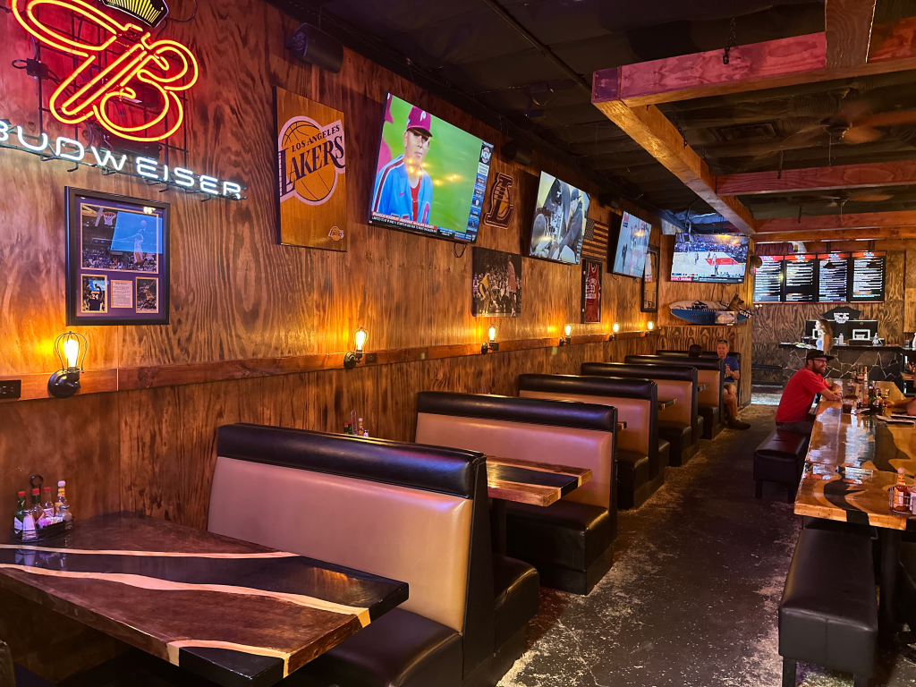 My Place Sports Bar & Grill interior in Huntington Beach with 35+ flat screen TVs