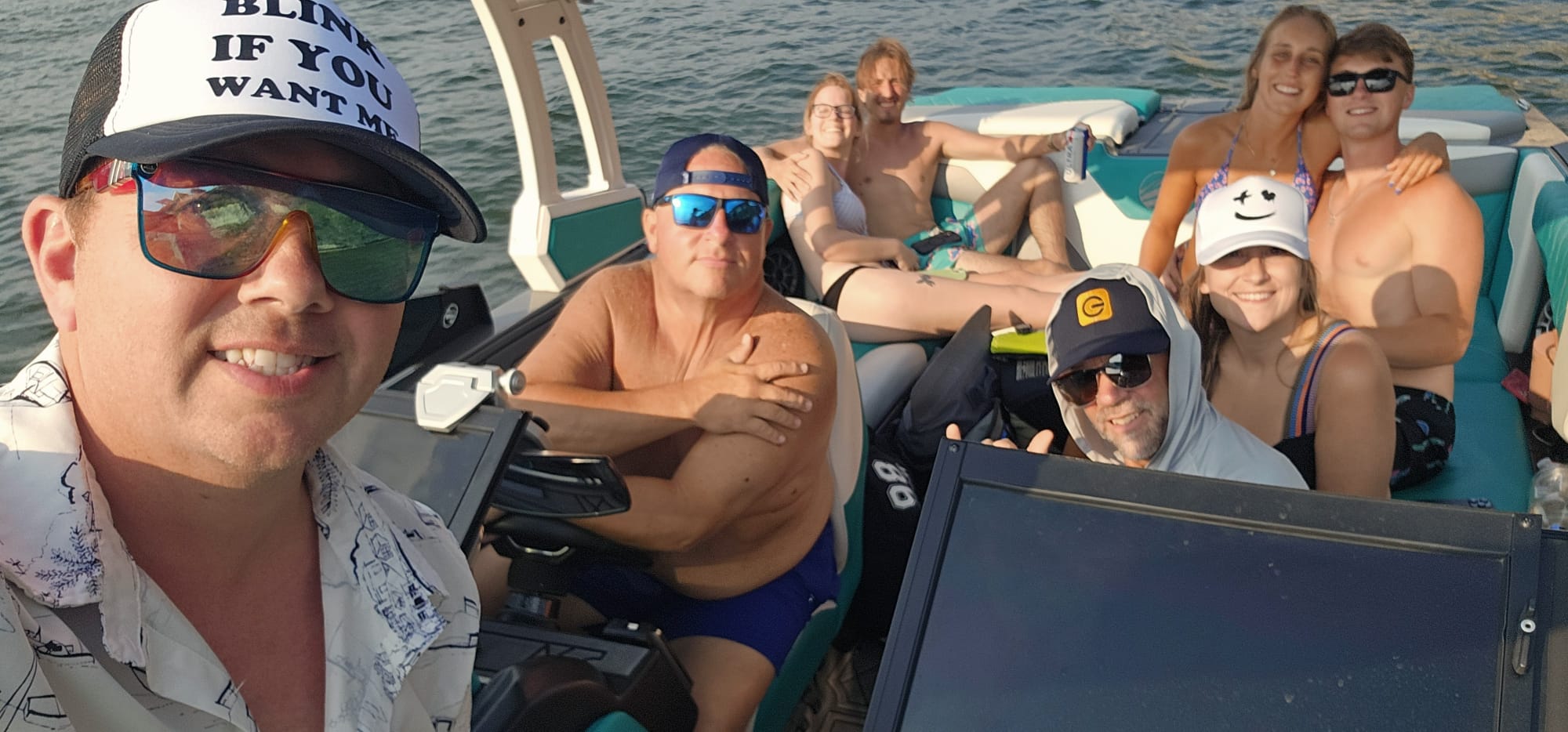 Friends on boat