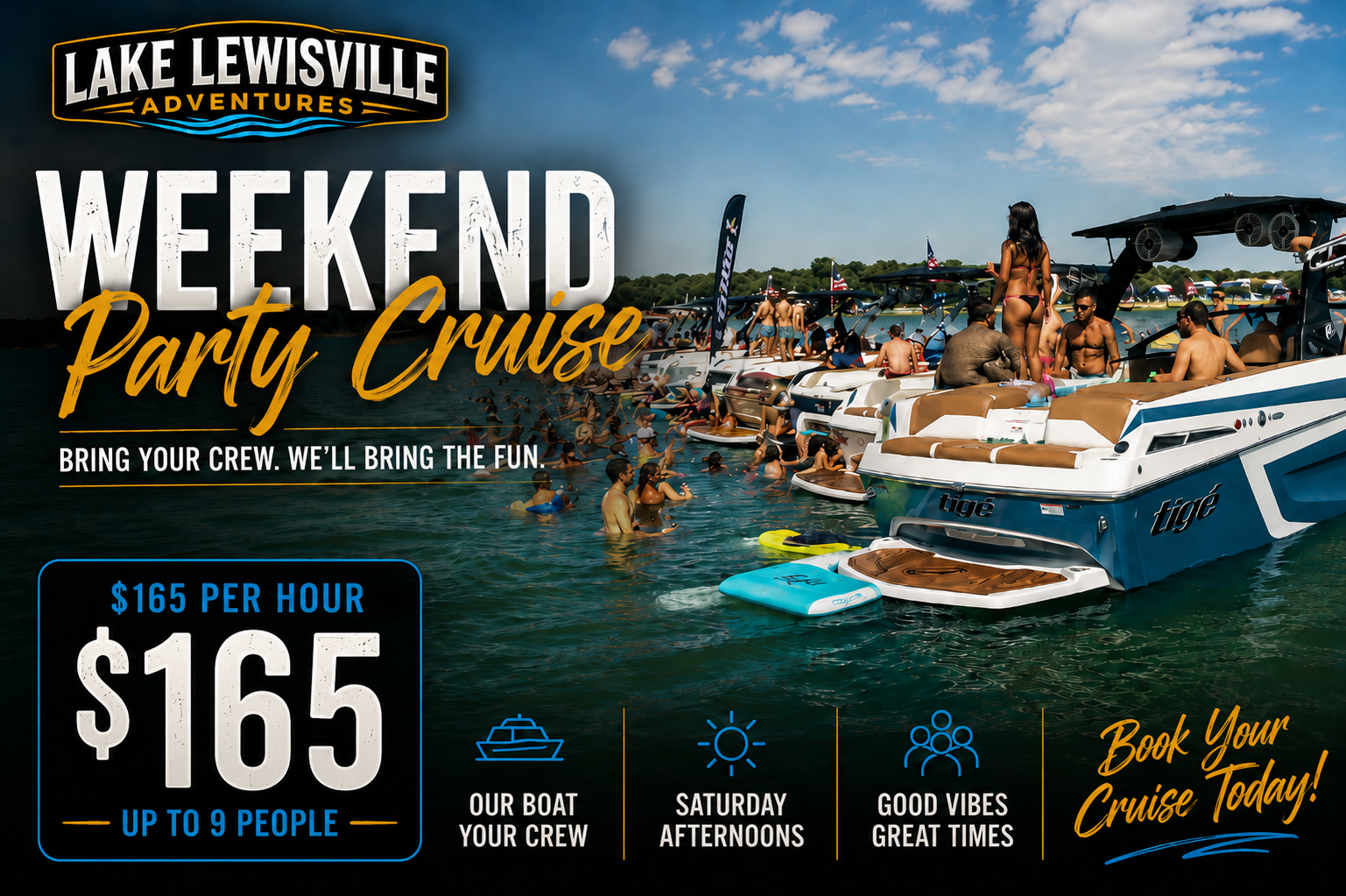 Weekend party cruise Lake Lewisville