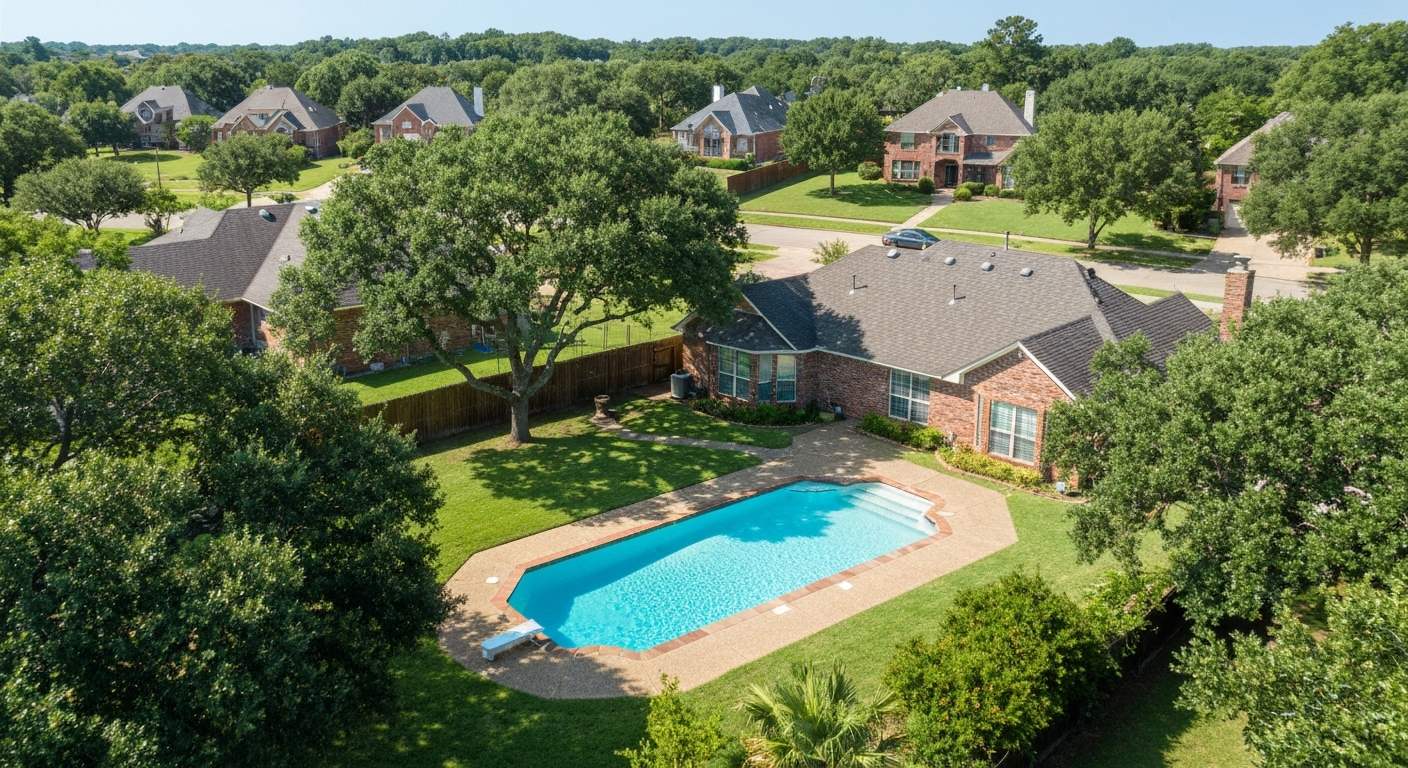 Pristine residential pool in Lewisville, TX