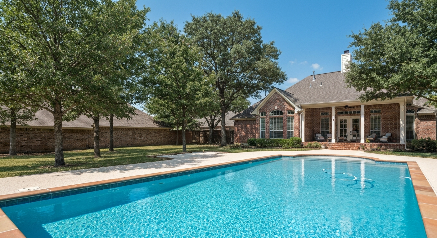 Pristine North Texas residential pool with Jandy equipment