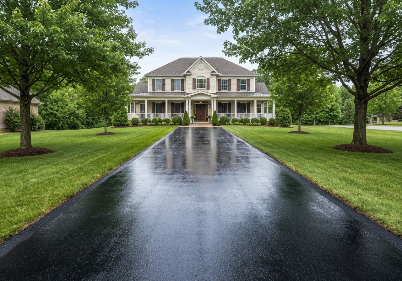 Residential driveway paving