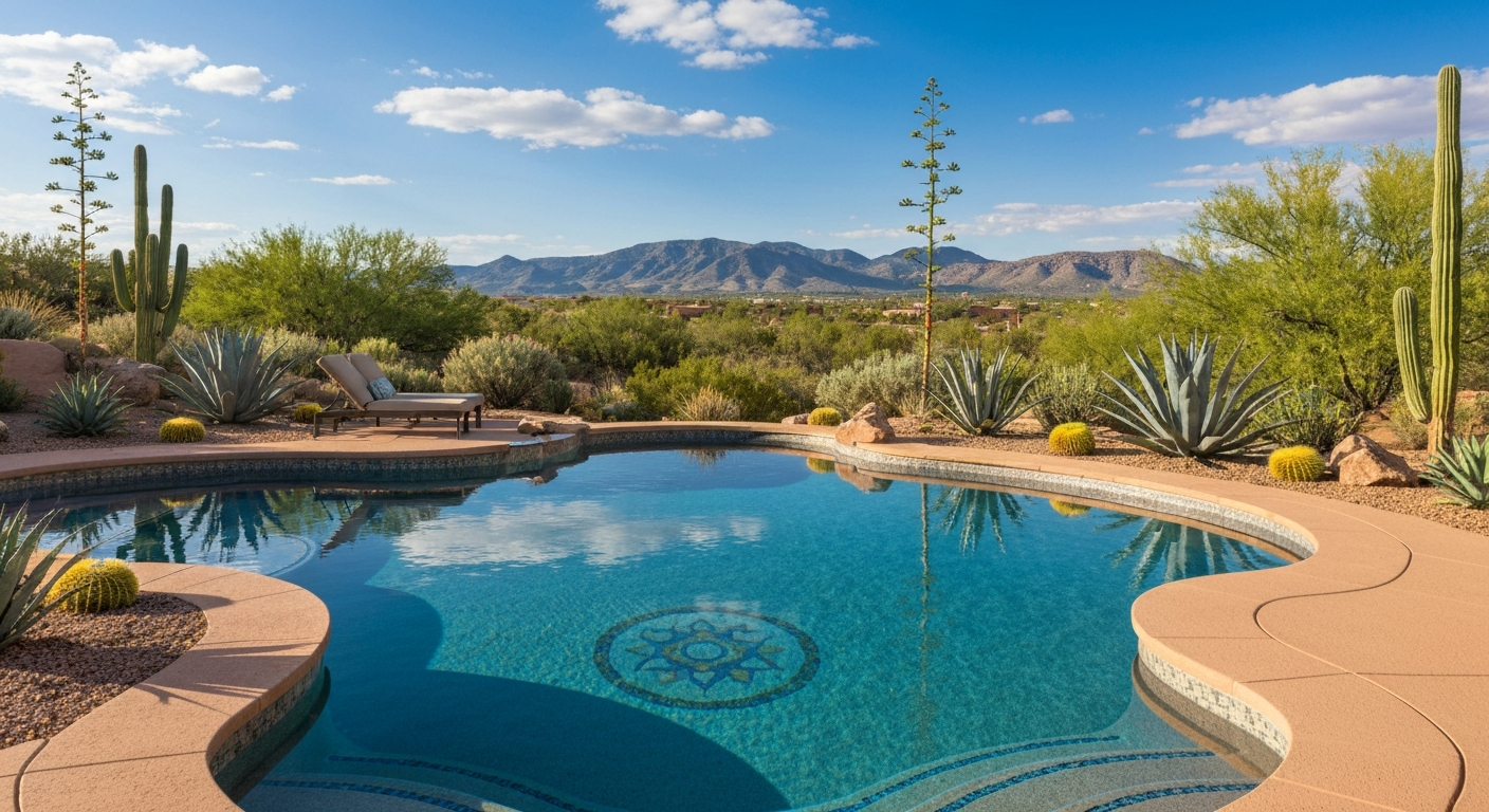 Beautiful custom swimming pool in New Mexico