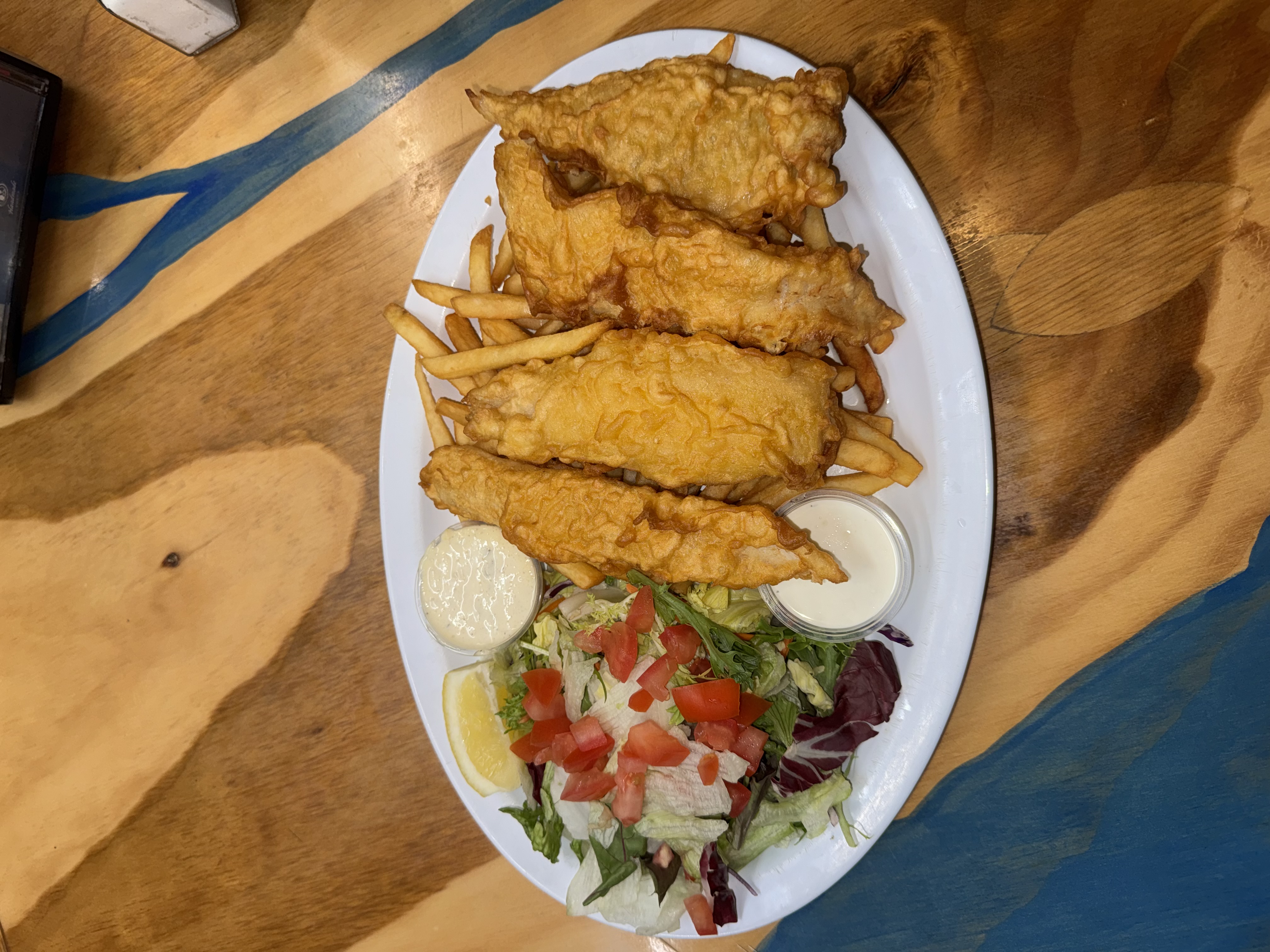 Fresh Fish and Chips at Zubie's Dry Dock in Huntington Beach