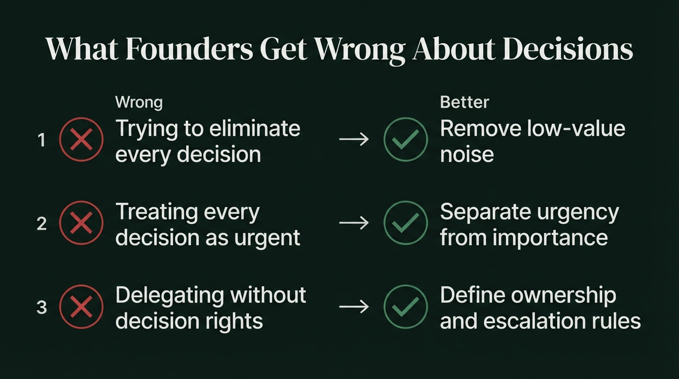What founders get wrong about decisions - wrong vs better thinking