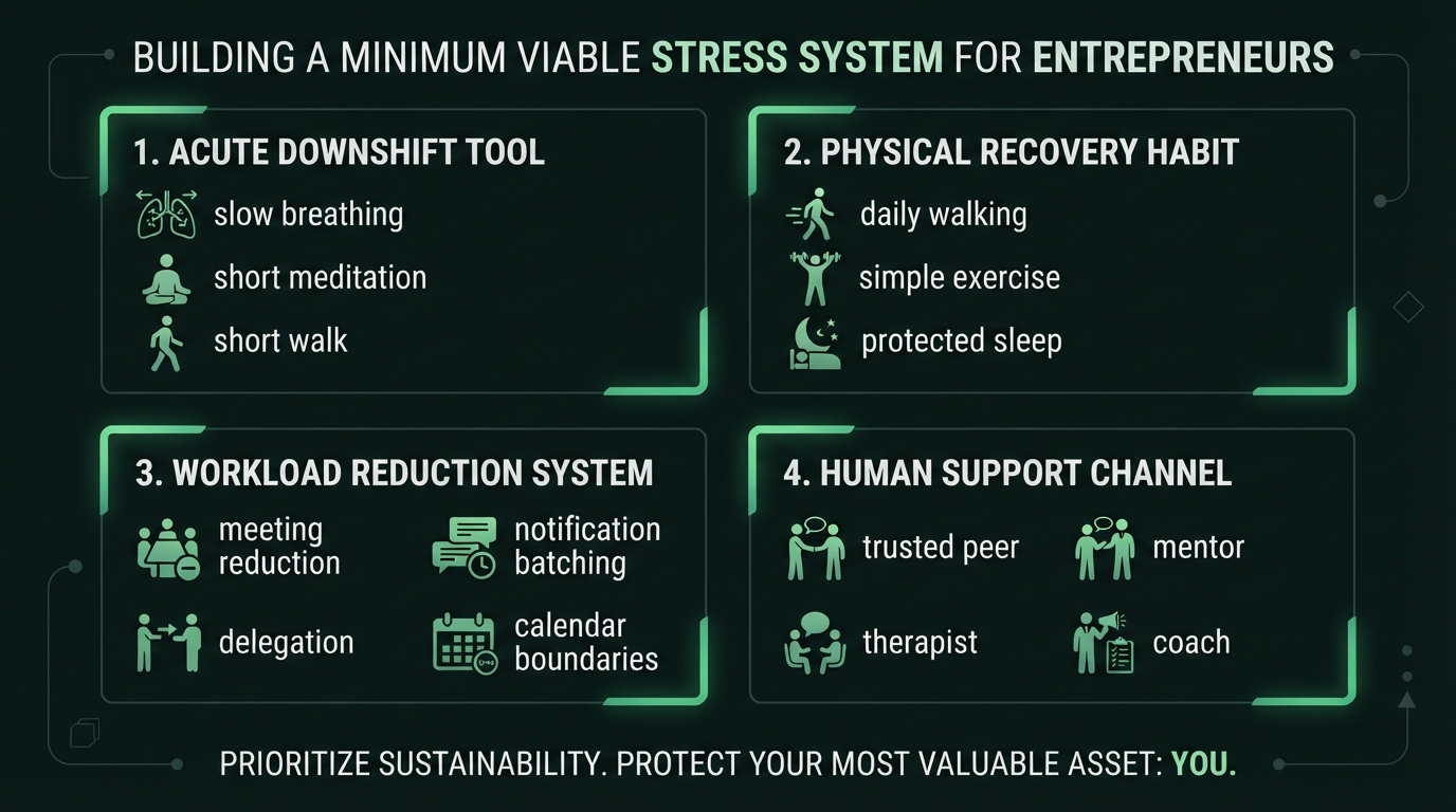 Minimum viable stress system: four-part framework for founders