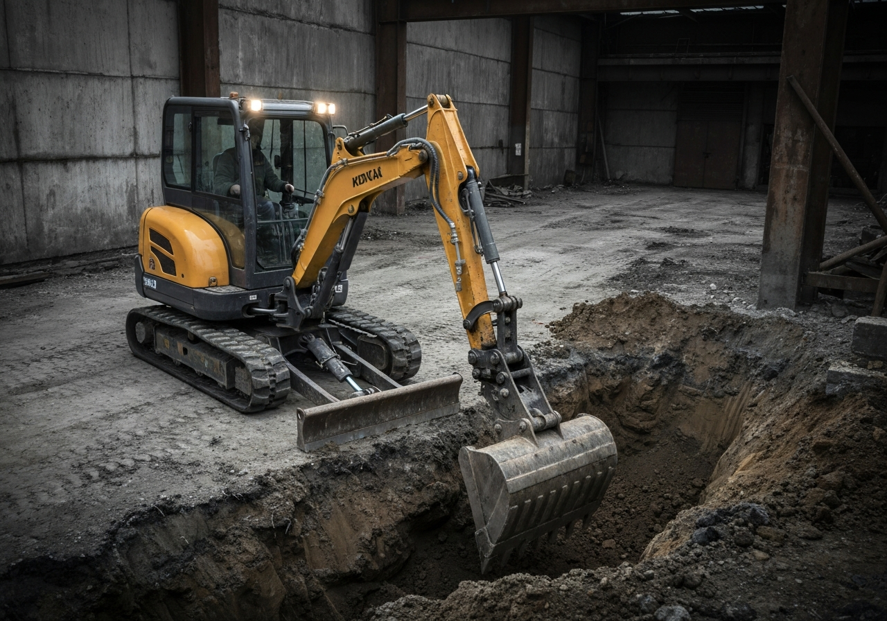 MKS Excavating equipment on site