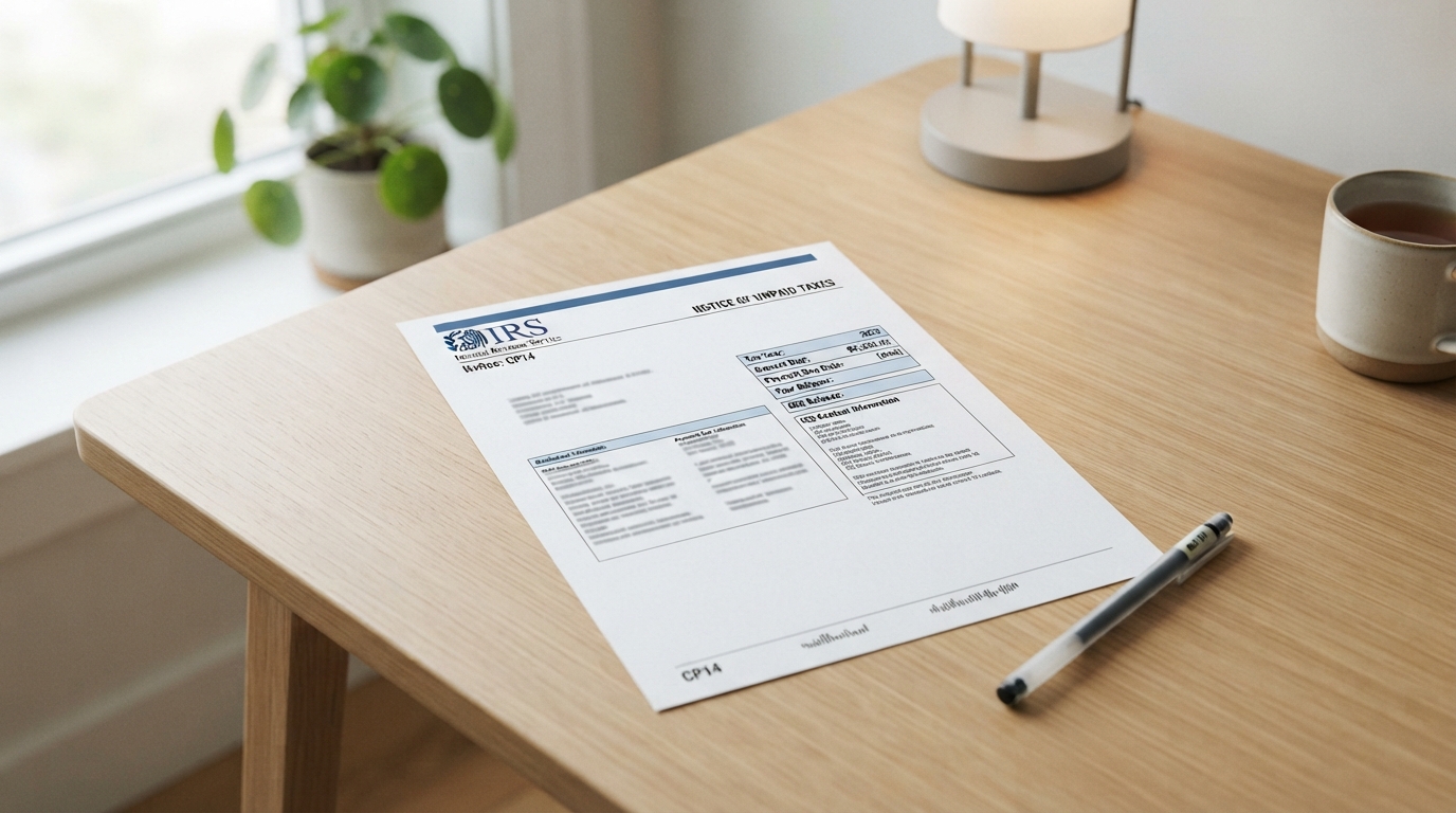 You Got an IRS CP14 Notice. Here's What It Actually Means.