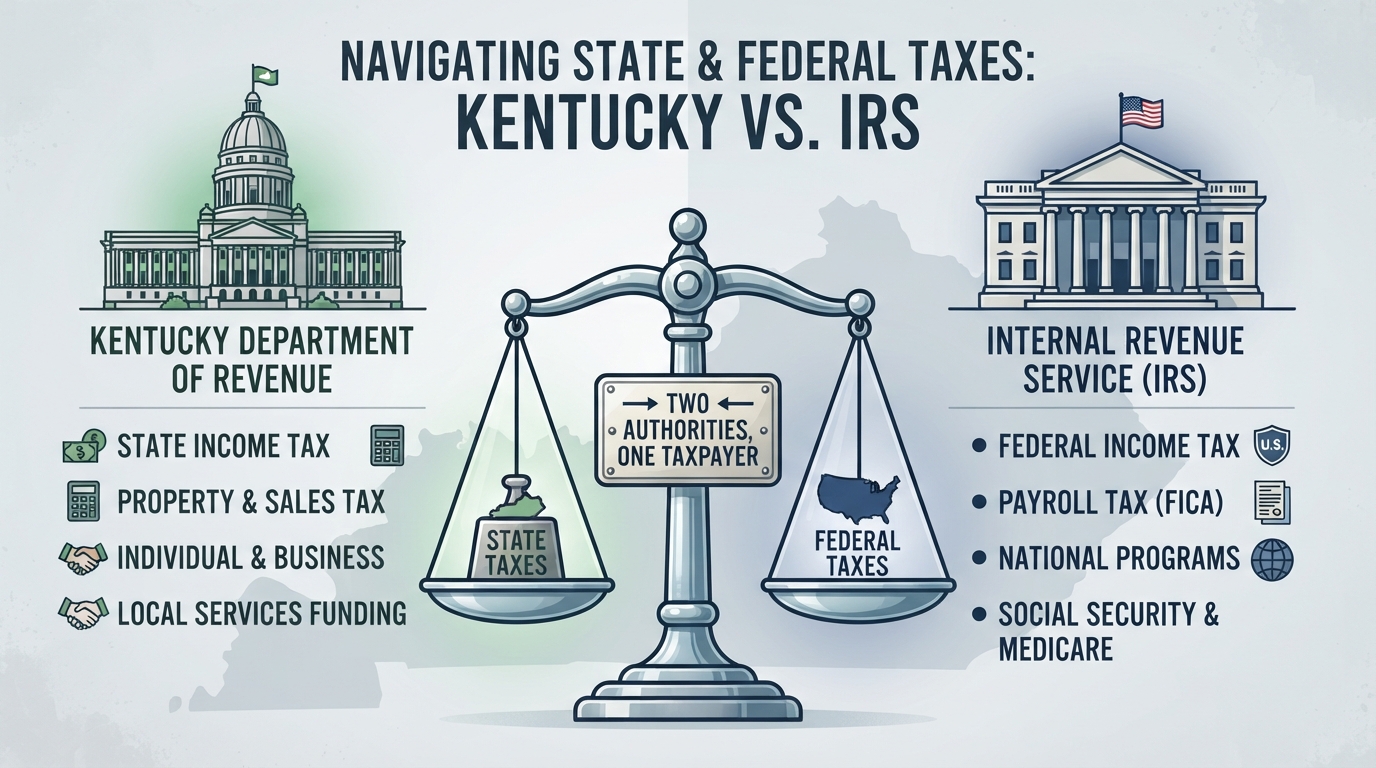 How Kentucky Handles Unpaid Taxes Differently Than the IRS (and Why It Catches People Off Guard)