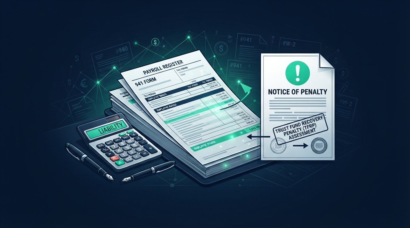 Missed a Payroll Tax Deposit? What the Trust Fund Recovery Penalty Means for You Personally