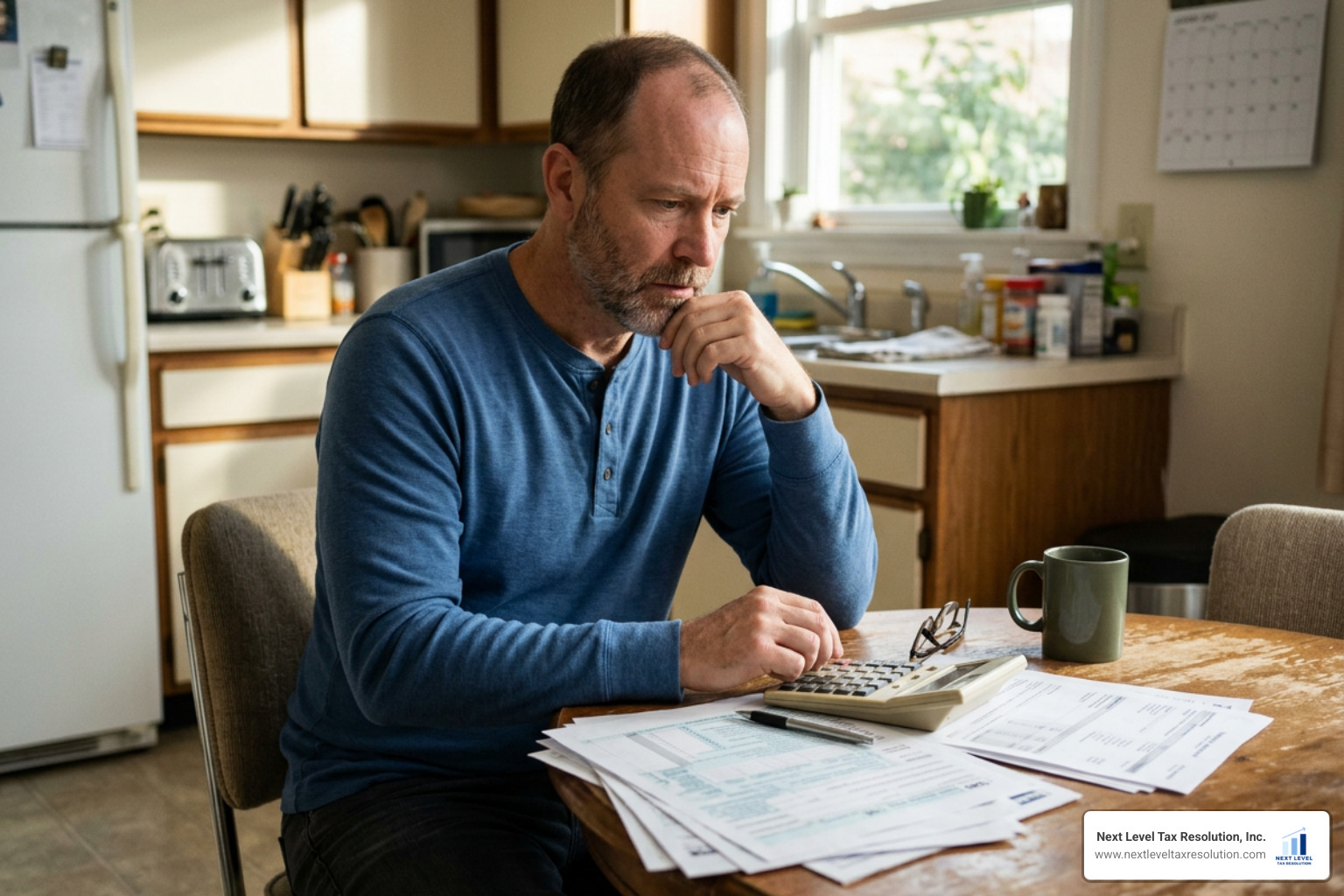 Taxpayer evaluating financial options and risks before settling IRS debt