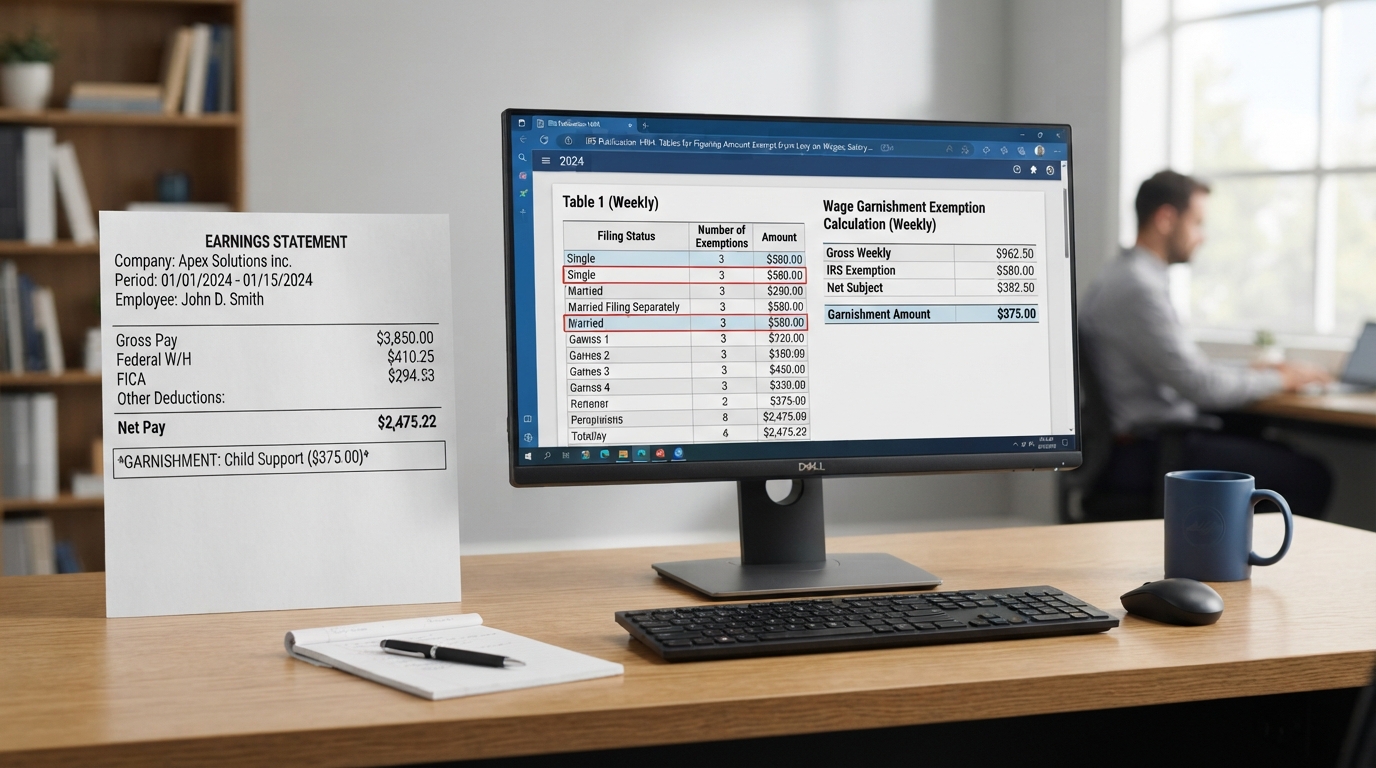 How Much Can the IRS Take From Your Paycheck? (Wage Garnishment Exemption Rules)