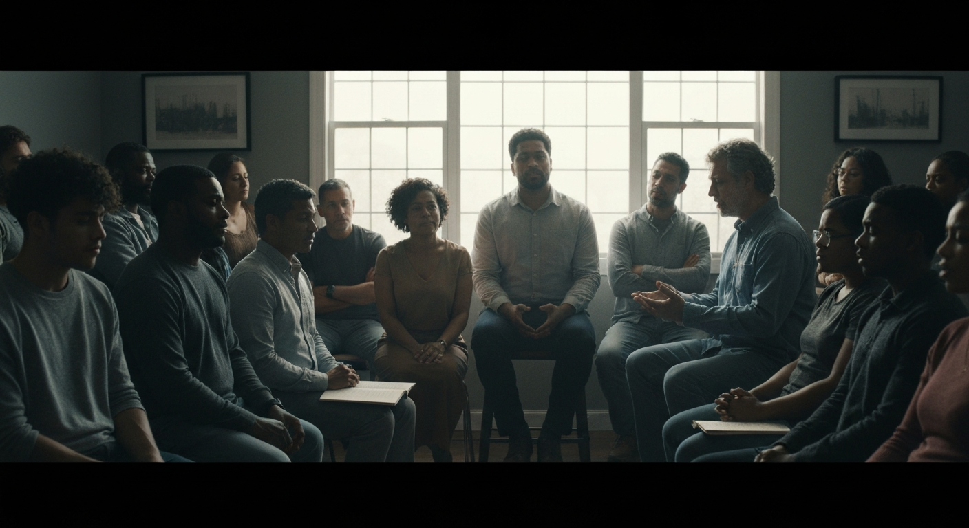 Diverse group in bible study