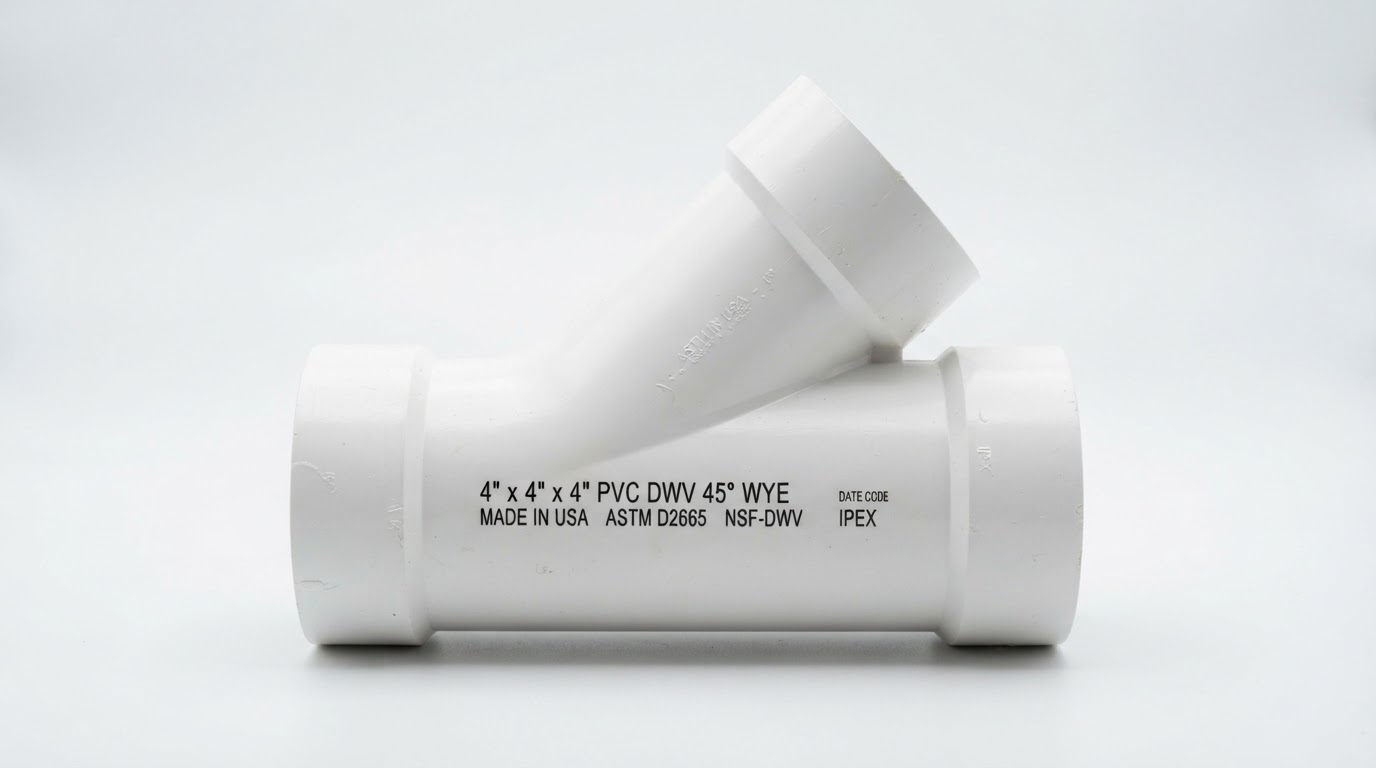 Get Smoother Drainage Flow with the Right PVC DWV Wye Fitting
