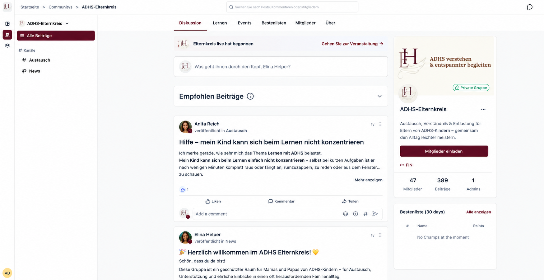 Eigene Online-Community