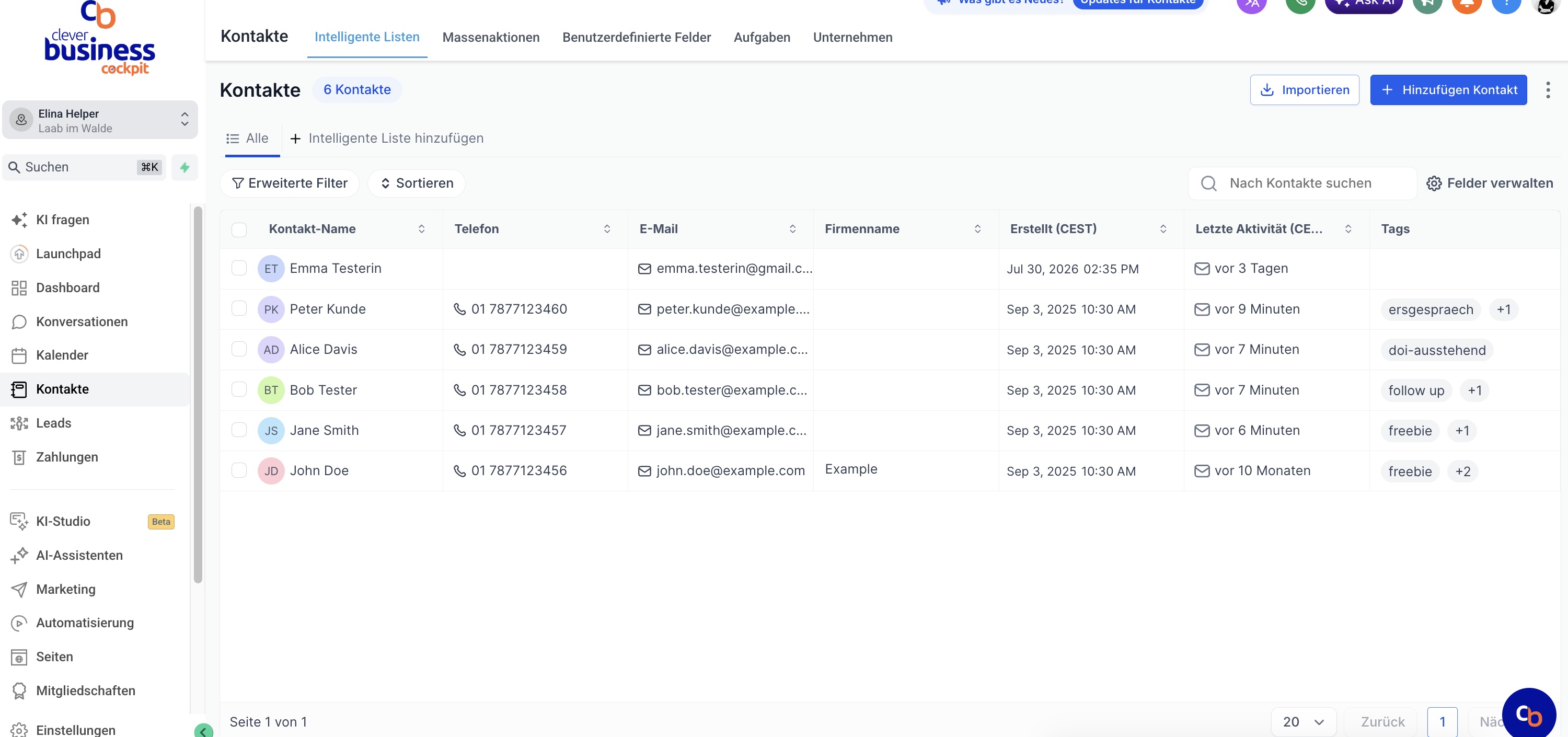 Kontakt- und Kundenmanagement